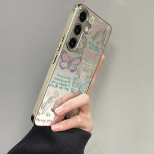 Coque Samsung "Happy Birthday" - Papillons & Fleurs