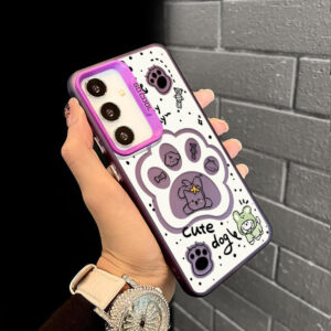 Coque Samsung "Cute Dog" - Design Chien Mignon avec Empreintes de Pattes