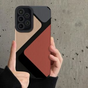 Coque SAMSUNG Design Géométrique Audacieux - Triangle Rouge et Noir