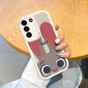 Coque Samsung Blanche "JUDY" Lapin Rose