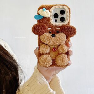Coque en peluche pour iPhone - Teddy Dog