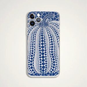 Coque Samsung Transparente Motif Citrouille Points Bleus - Style Clair et Ludique