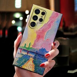 Coque SAMSUNG - Pont et Rivière (Style Peinture à l'Huile)