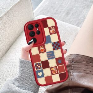 Étui Samsung Rouge Énergique Patchwork - Ours