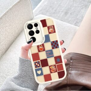 Étui Samsung Doux au Motif Patchwork - Écureuils