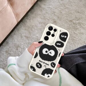 Coque Samsung Drôle et Originale - Motif « Black Briquet » Charbons à Visages