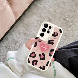 Coque Samsung Rose Audacieuse - Motif Léopard et Cœur « Lucky »