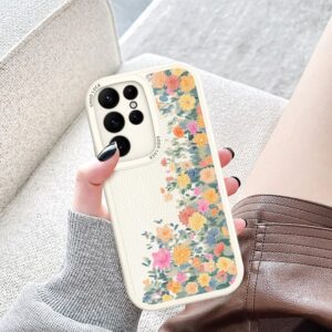 Coque Samsung transparente à motifs floraux multicolores - Protection légère et artistique