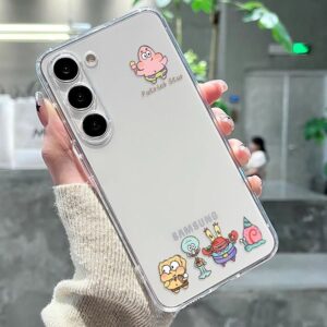 Coque Samsung Transparente avec Tous les Personnages de Bob l’Éponge