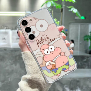Coque Samsung Transparente - Patrick l’Étoile de Mer et son Bubble Tea