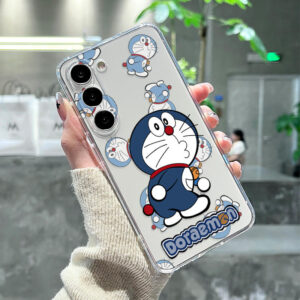 Coque Samsung au Motif Répété - Multiple Doraemon sur Fond Transparent