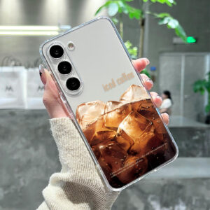 Coque Samsung pour Amateurs de Café - Motif Café Glacé et Citation Humoristique