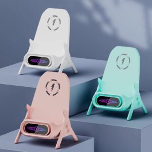 Support de Charge Sans Fil Design Canapé - Charge Rapide 15W avec Écran LED pour Téléphones et Tablettes